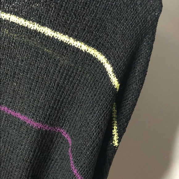 Black striped tunic knit sweater - Picture 5 of 6